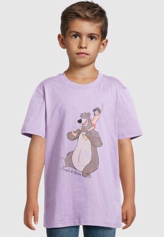 T-Shirt 'Jungle Book - Mowgli And Baloo' ABSOLUTE CULT en violet : devant