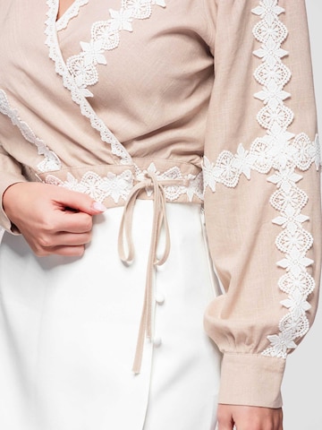 Camicia da donna di Ombre in beige