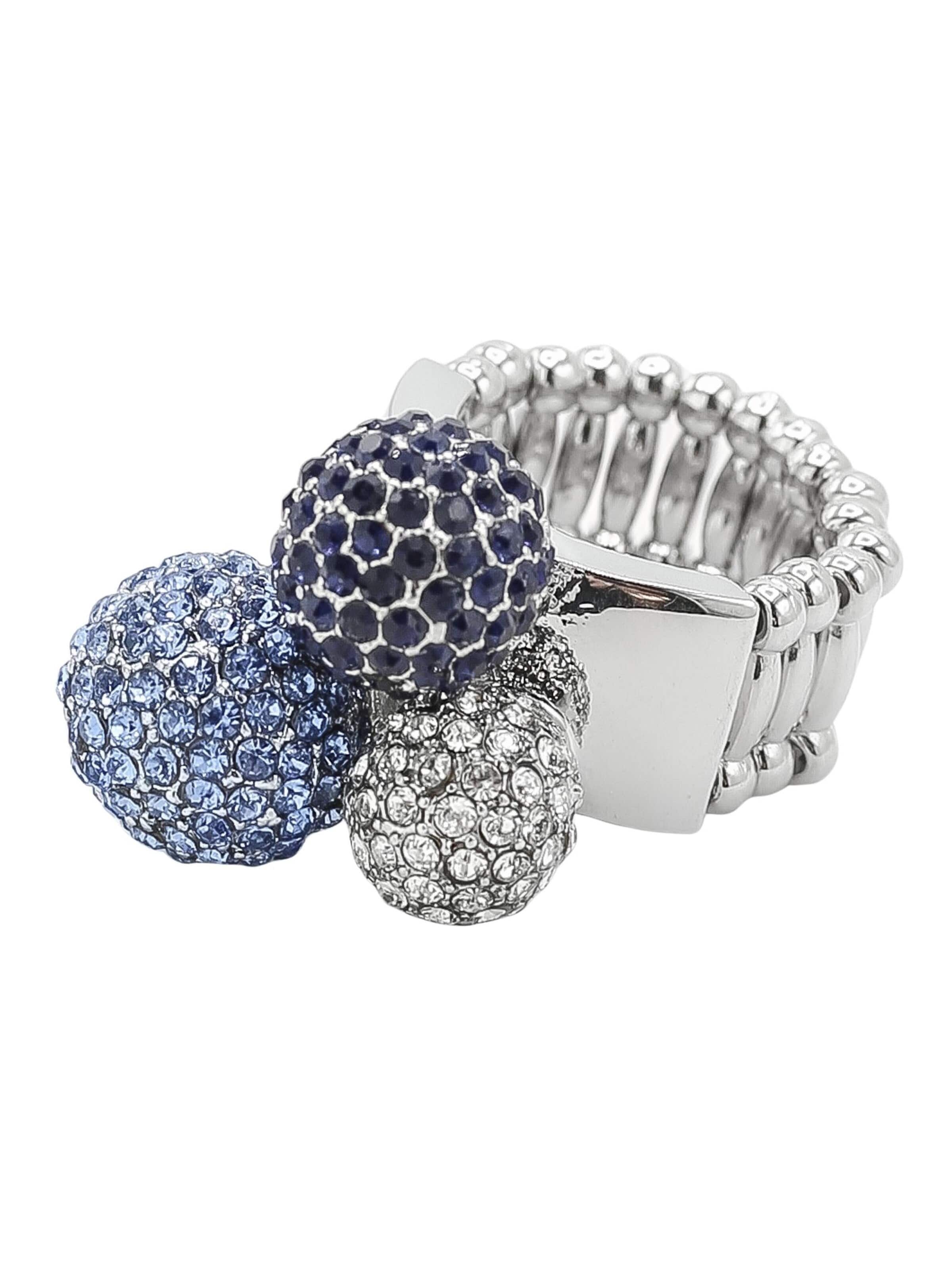 COLLEZIONE ALESSANDRO Ring 'Space' in Blue: front