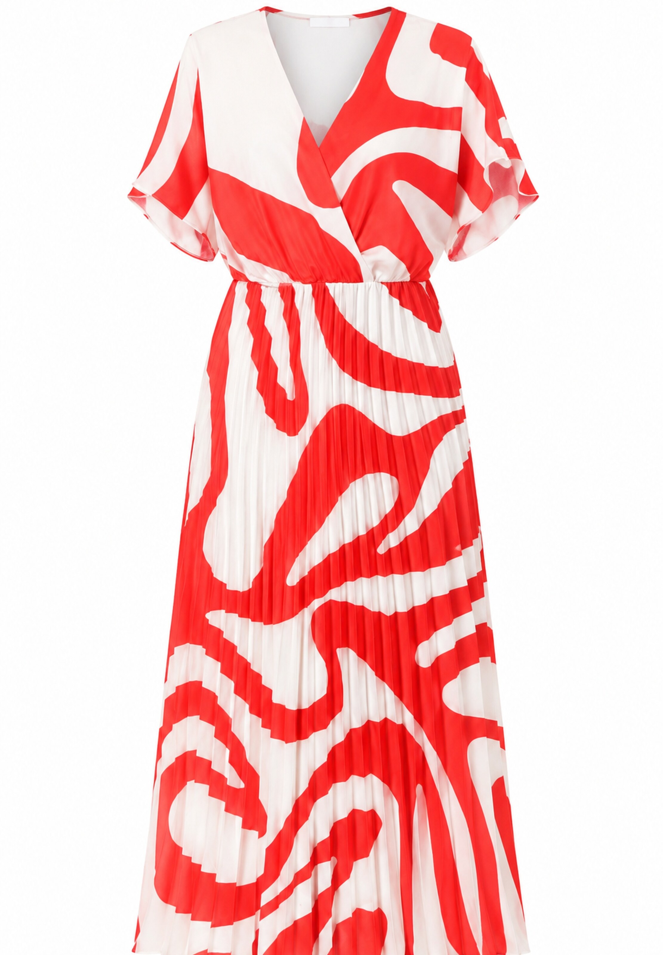 Elara Dress in Red: front