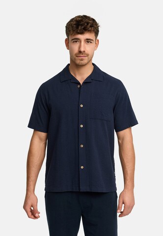 INDICODE JEANS Regular fit Overhemd 'Driller' in Blauw: voorkant