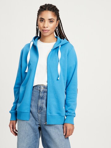 Cross Jeans Zip-Up Hoodie ' 65405 ' in Blue: front