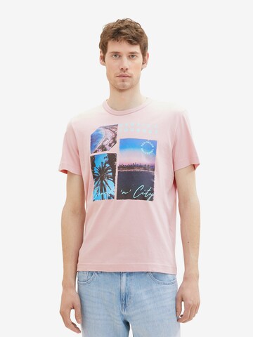 T-Shirt TOM TAILOR en rose : devant