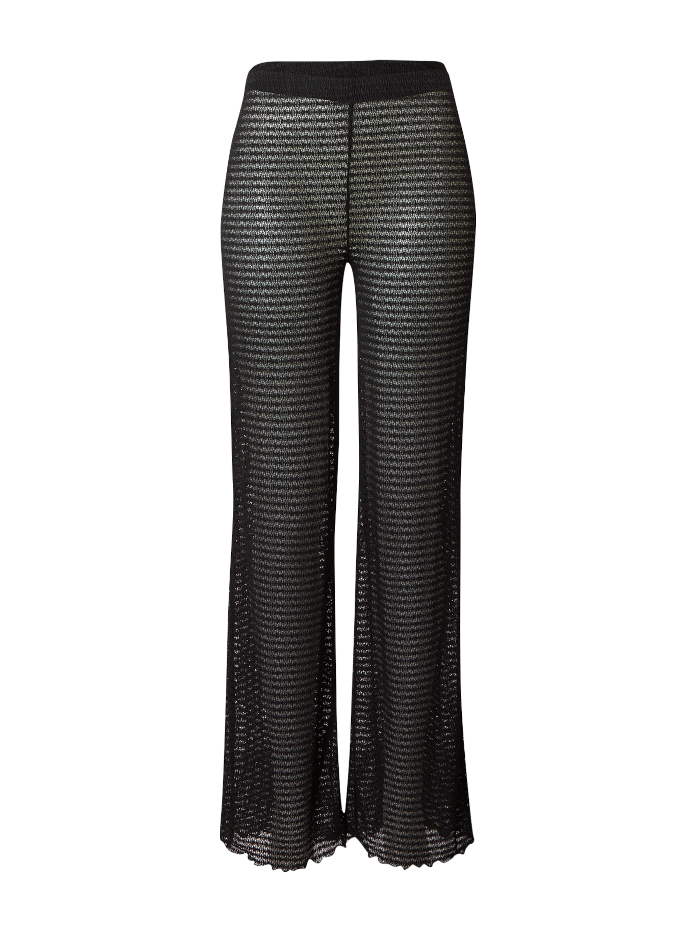 Flared Pantaloni 'Aurora' di EDITED in nero: frontale