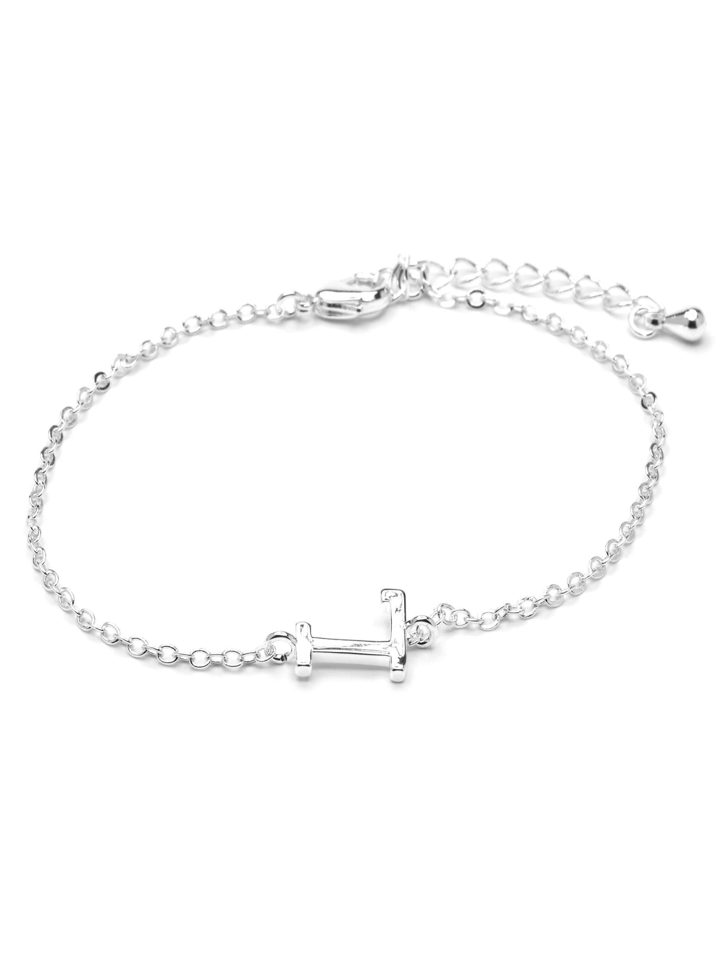 Luxenter Armbånd 'Alphabet L' i 19 cm i sølv, Produktvisning