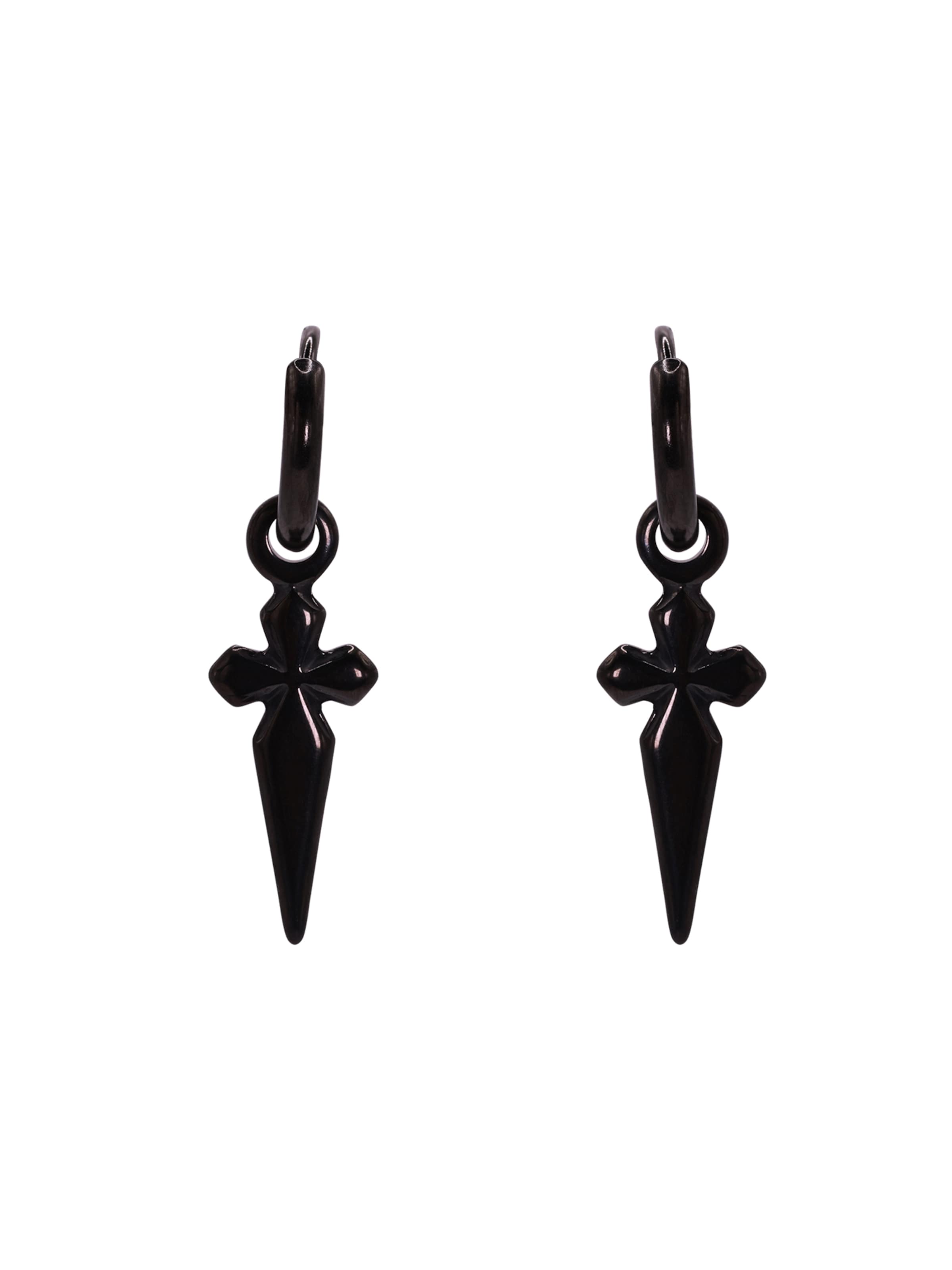 Boucles d'oreilles 'Horus' Heideman en noir : devant