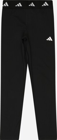 ADIDAS SPORTSWEAR Skinny Workout Pants 'Aeroready Techfit' in Black: front