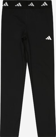 ADIDAS SPORTSWEAR - Skinny Calças de desporto 'Aeroready Techfit' em preto: frente