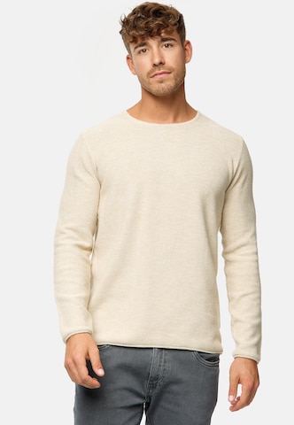 INDICODE JEANS Sweater 'Loakim' in White: front