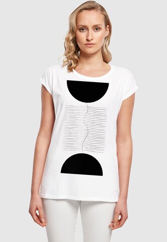 Merchcode Shirt 'Abstract Lines' in White: front