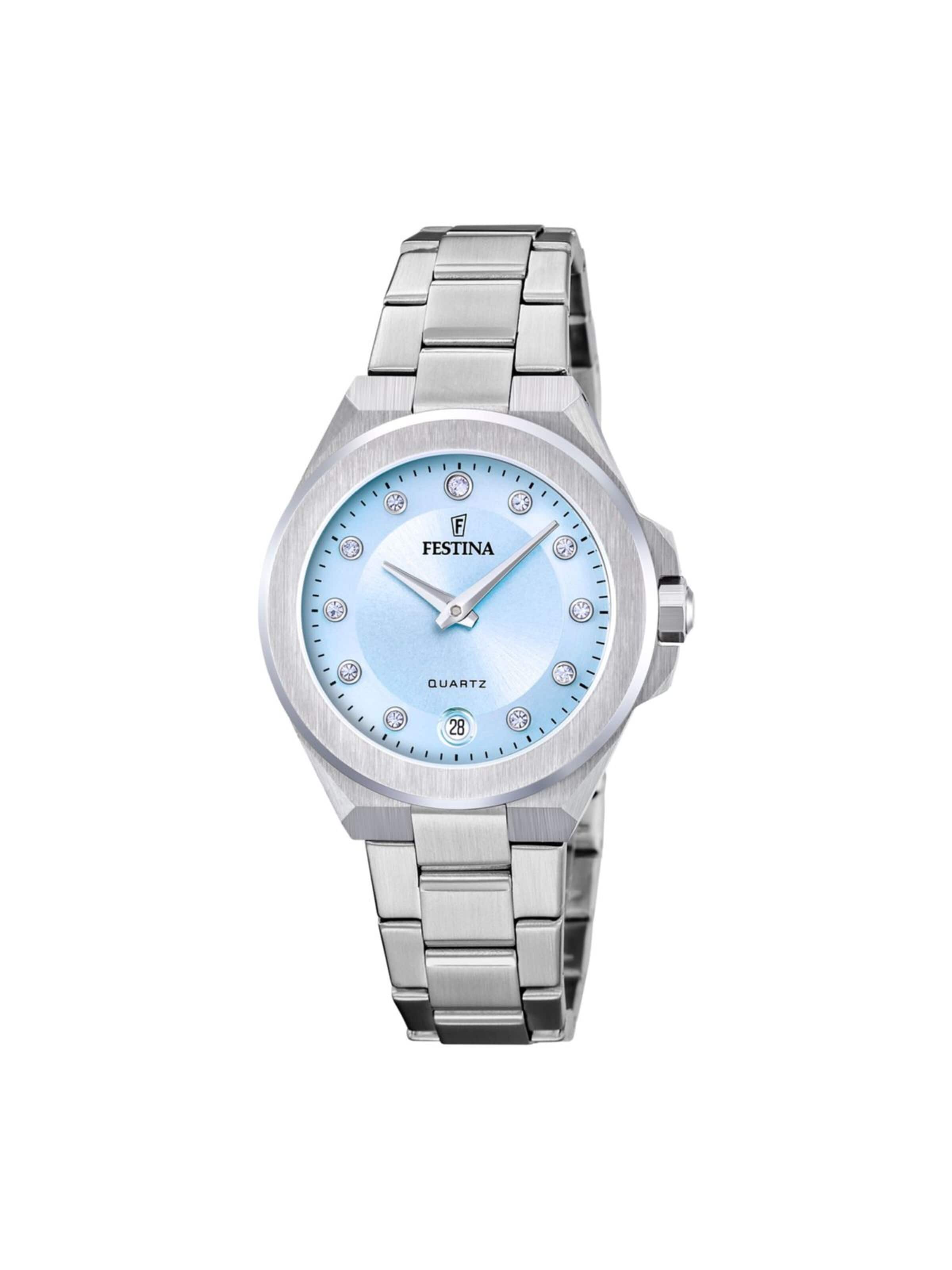 Montre à affichage analogique 'Festina - Date watch Mademoiselle - Quartz watch movement - Watch case width: 33 mm' FESTINA en bleu : devant