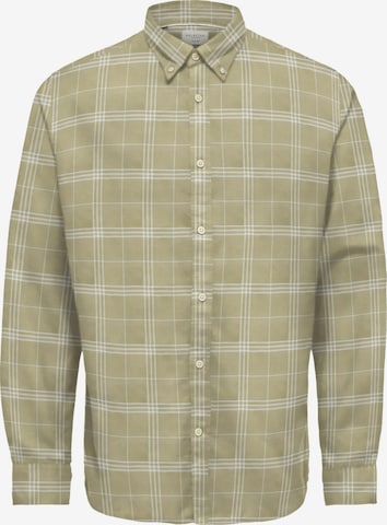 Chemise SELECTED HOMME en beige : devant