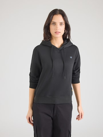 Bluză de molton de la G-STAR pe negru: față