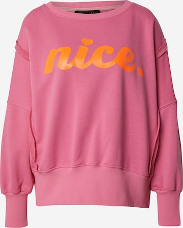 rožinė miss goodlife Megztinis be užsegimo 'Nice': priekis