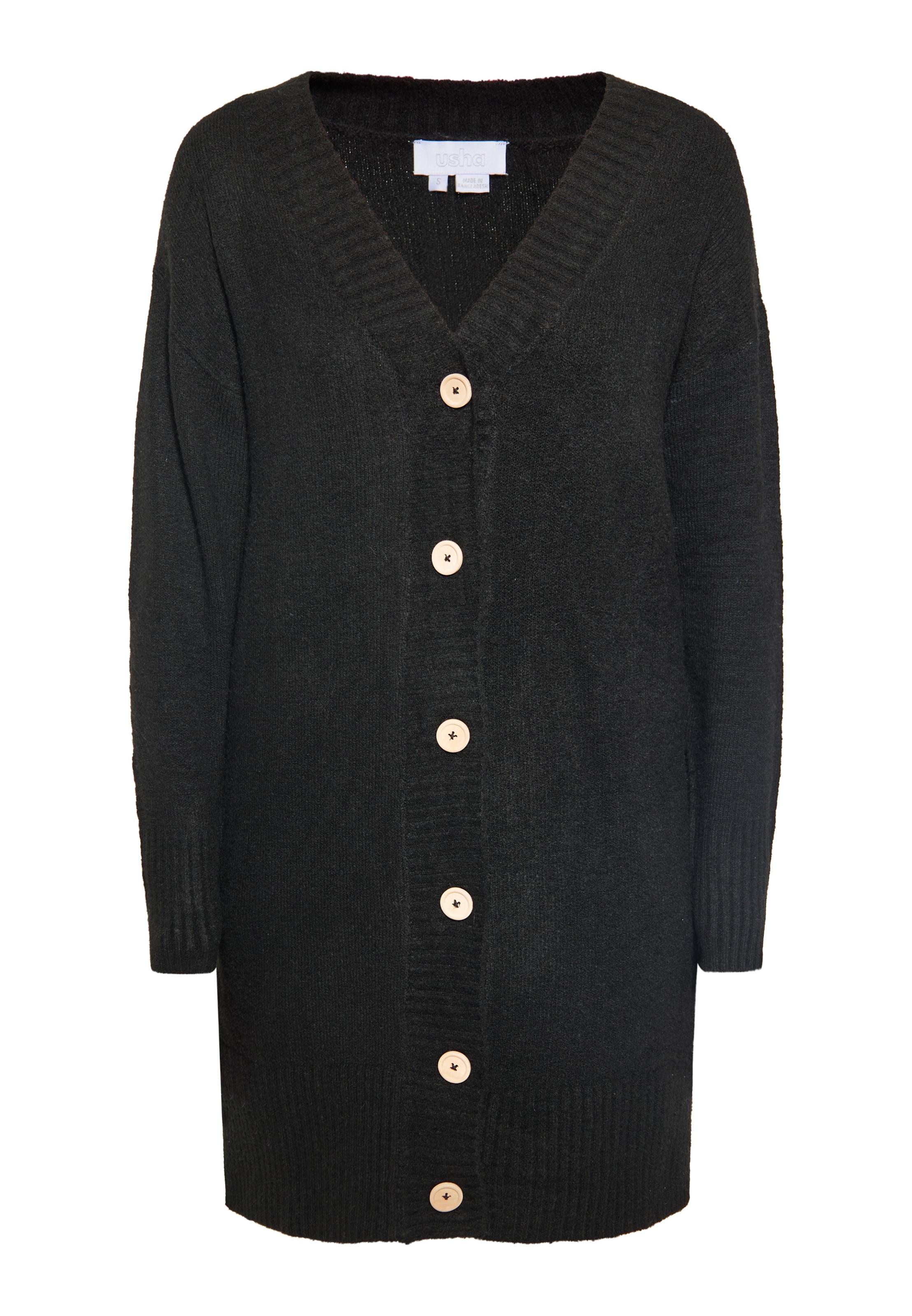 usha WHITE LABEL Kardigán - Čierna: predná strana