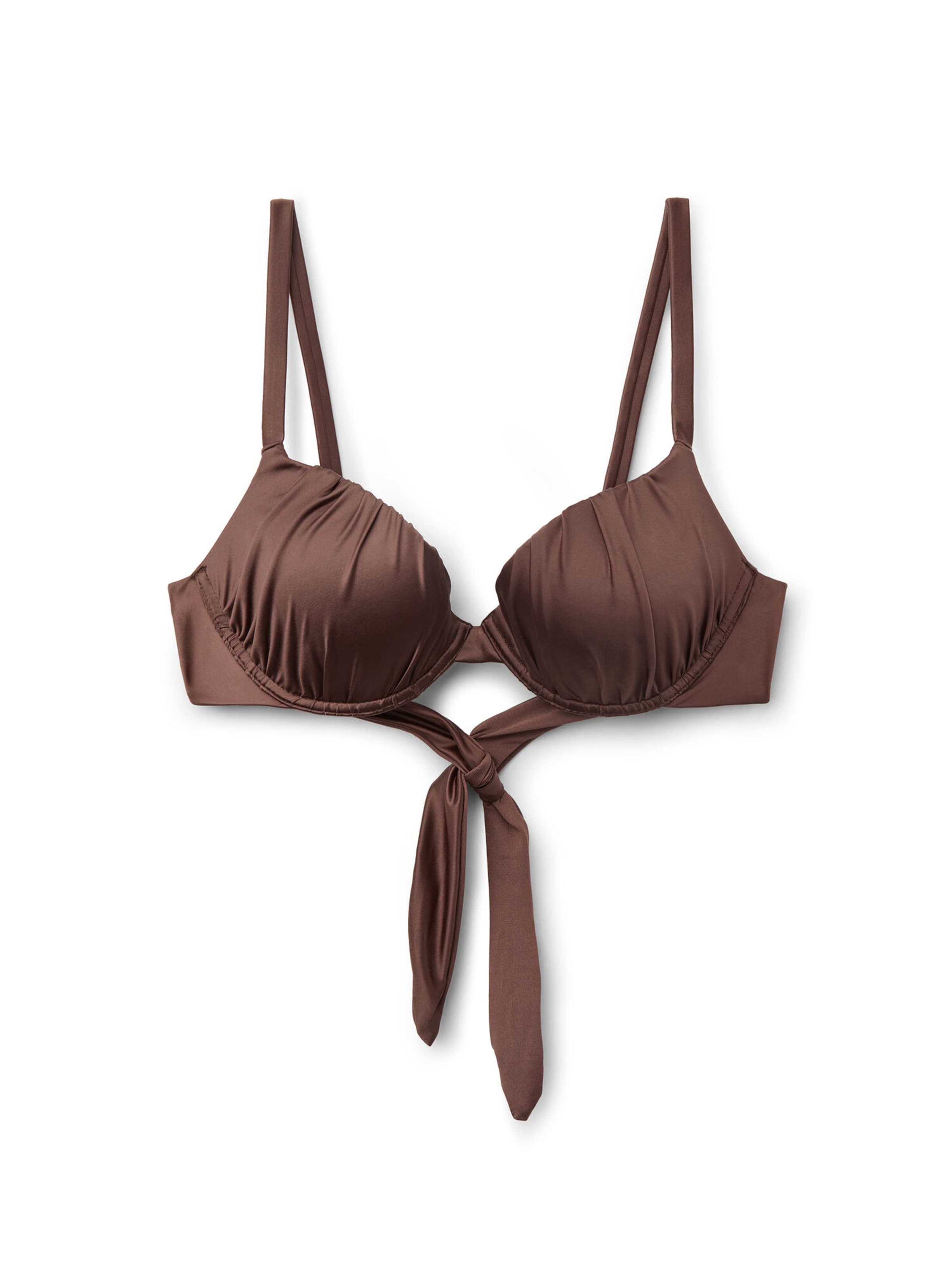 Tezenis T-shirt Bikini Top in Brown: front