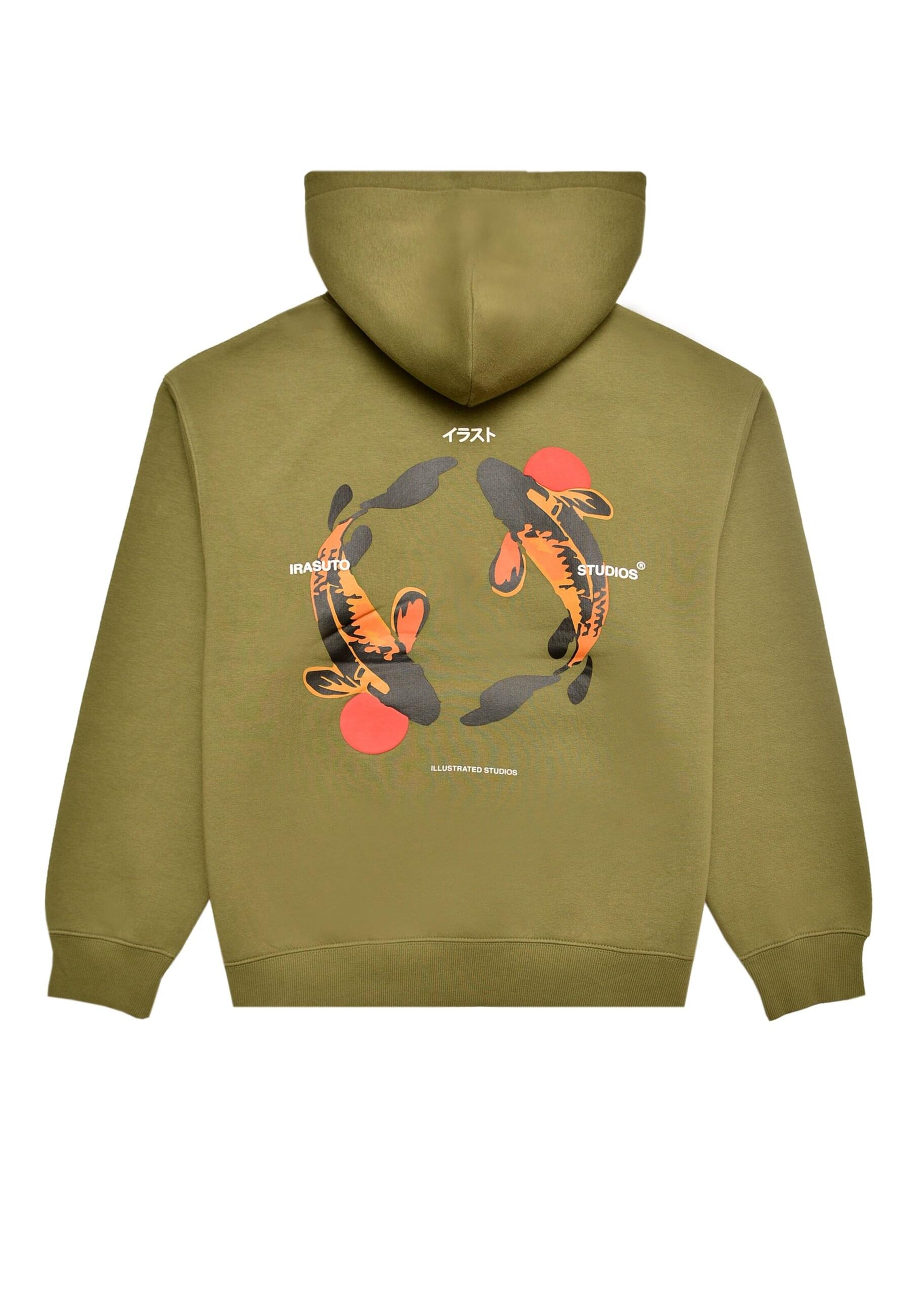 Felpa 'Koi' di Irasuto Studios in verde