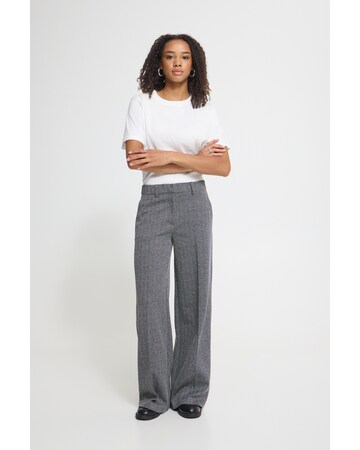 ICHI Wide leg Trousers 'IHKATE' in Black