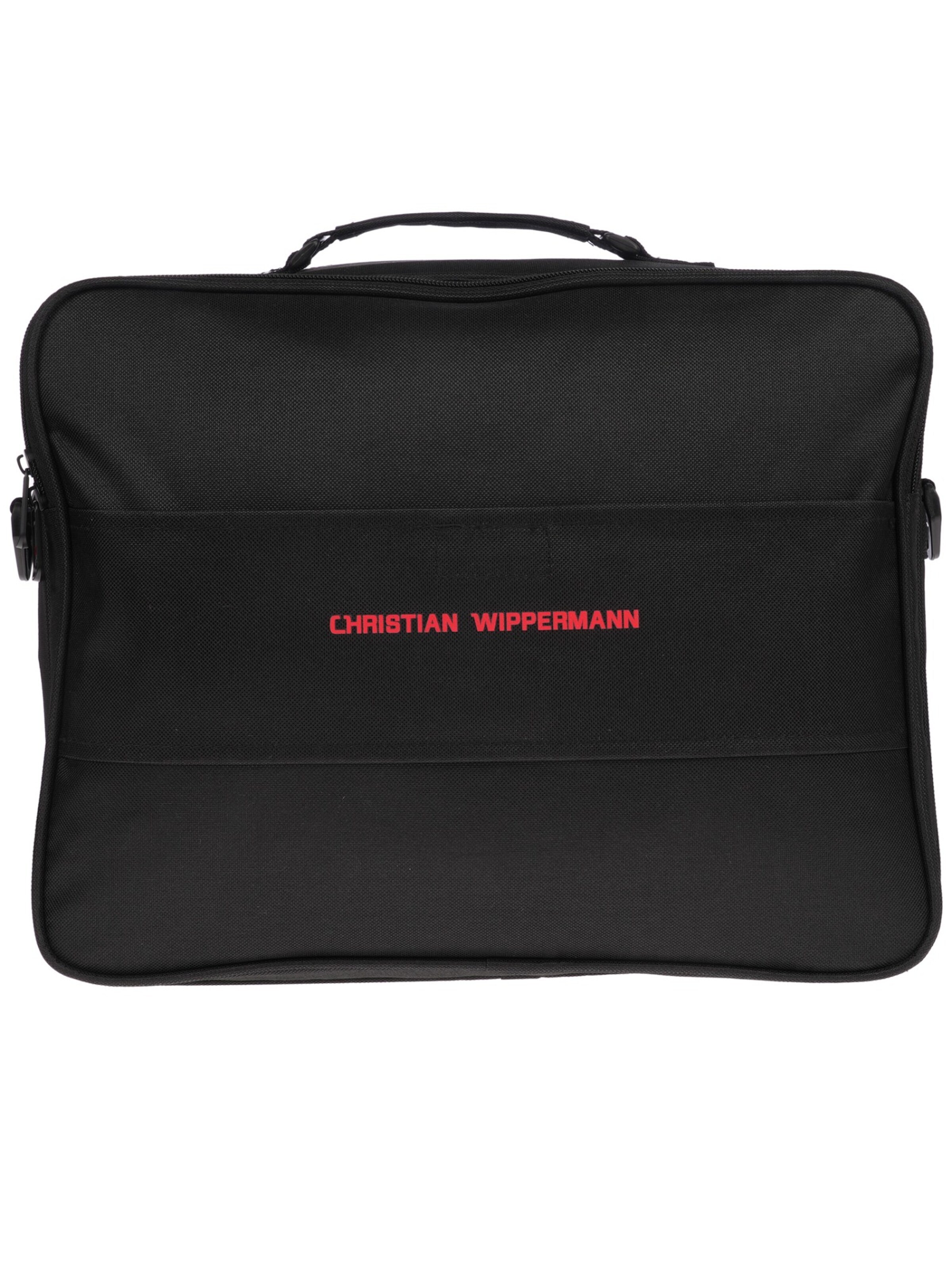 Christian Wippermann Aktenkoffer 'Flugbegleiter Arbeitstasche Umhängetasche'‌ in Schwarz