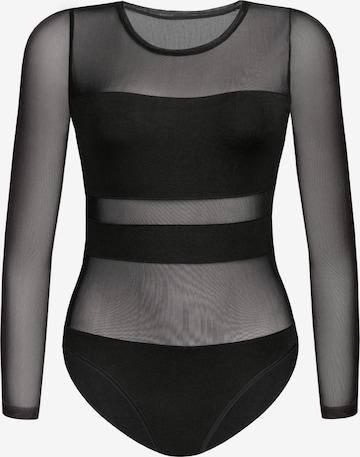 TEYLI Shirt bodysuit in Black: front