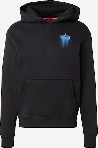 ALPHA INDUSTRIES Sweatshirt in Black: front