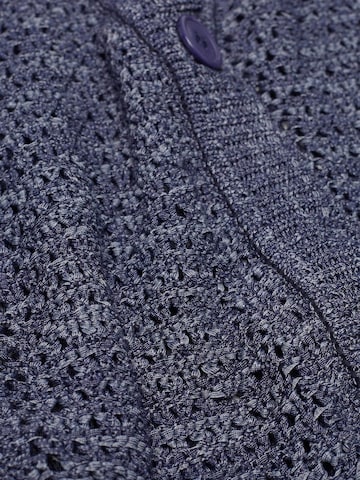 Goldner Strickjacke in Blau