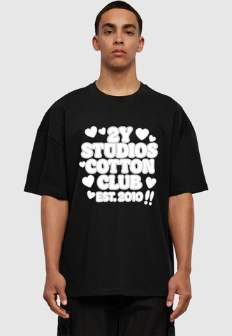 2Y Studios Shirt 'Cotton Club' in Zwart: voorkant