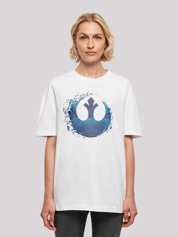 T-shirt oversize 'Star Wars The Rise Of Skywalker Resistance Symbol Wave' F4NT4STIC en blanc : devant