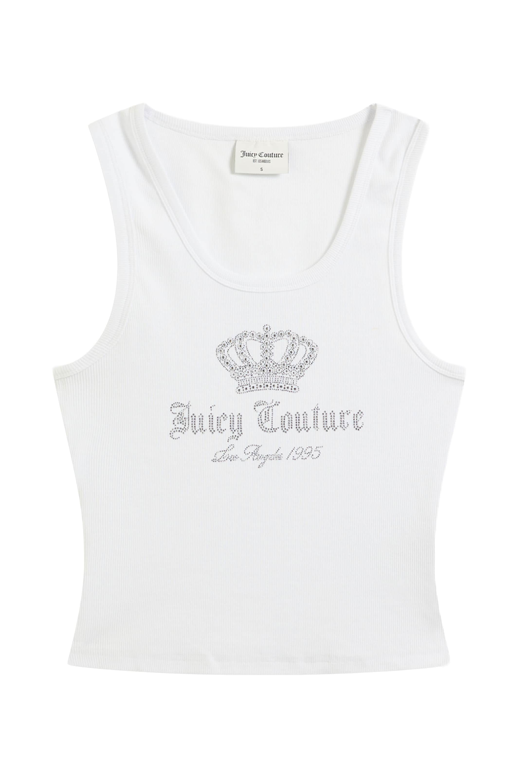 Juicy Couture Top 'Crown' in Weiß: Vorderseite
