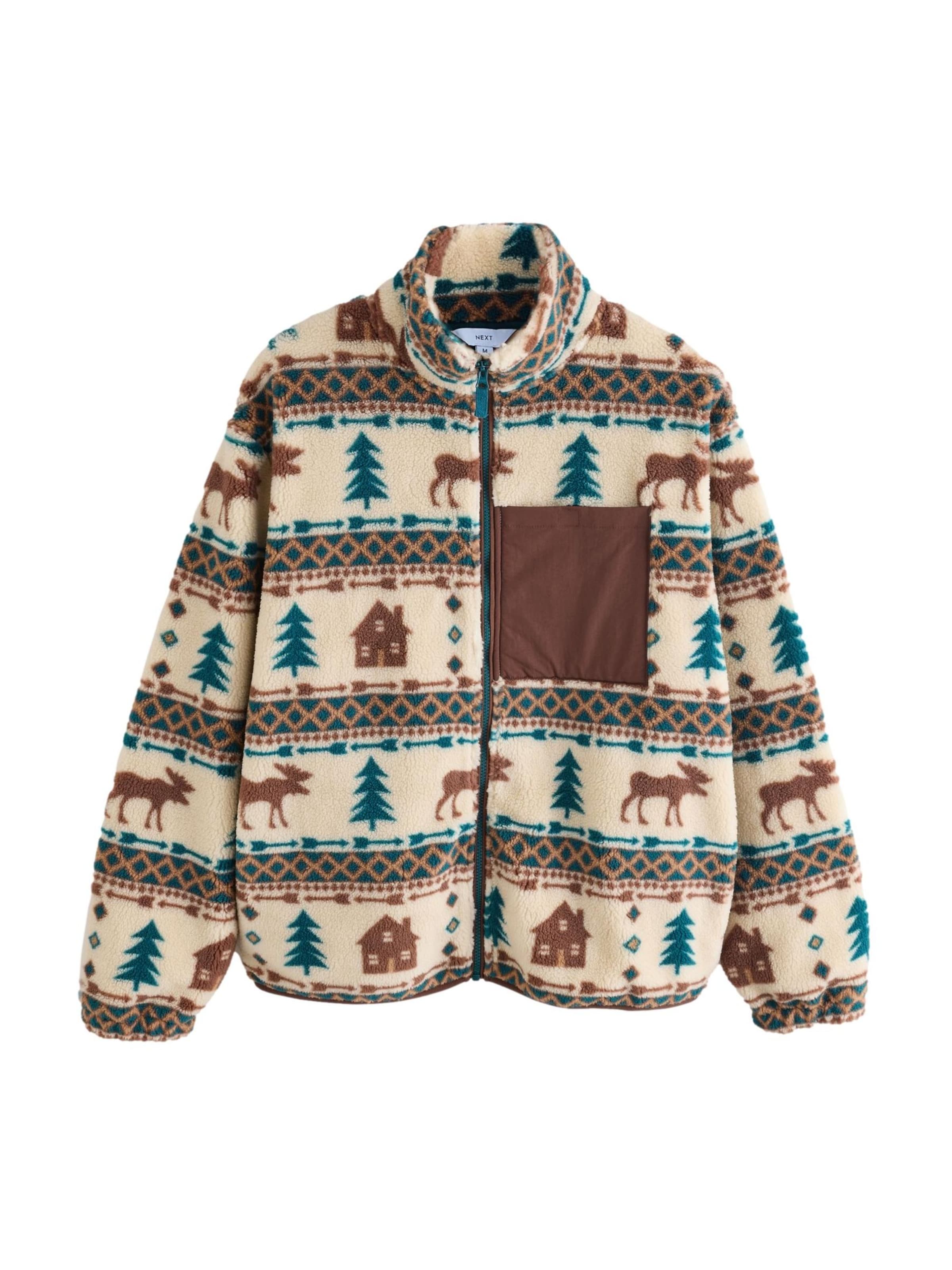 Jachetă  fleece de la Next pe bej: față