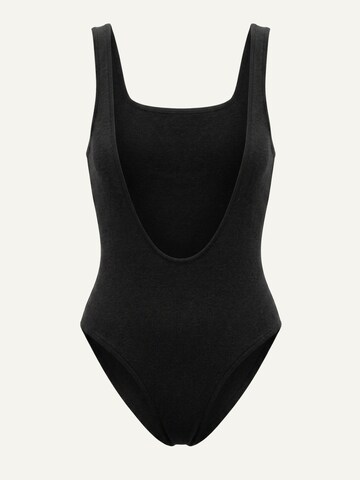 Bustier Maillot de bain 'Women's Merino Wool Swimsuit - Black' ZUBEK en noir