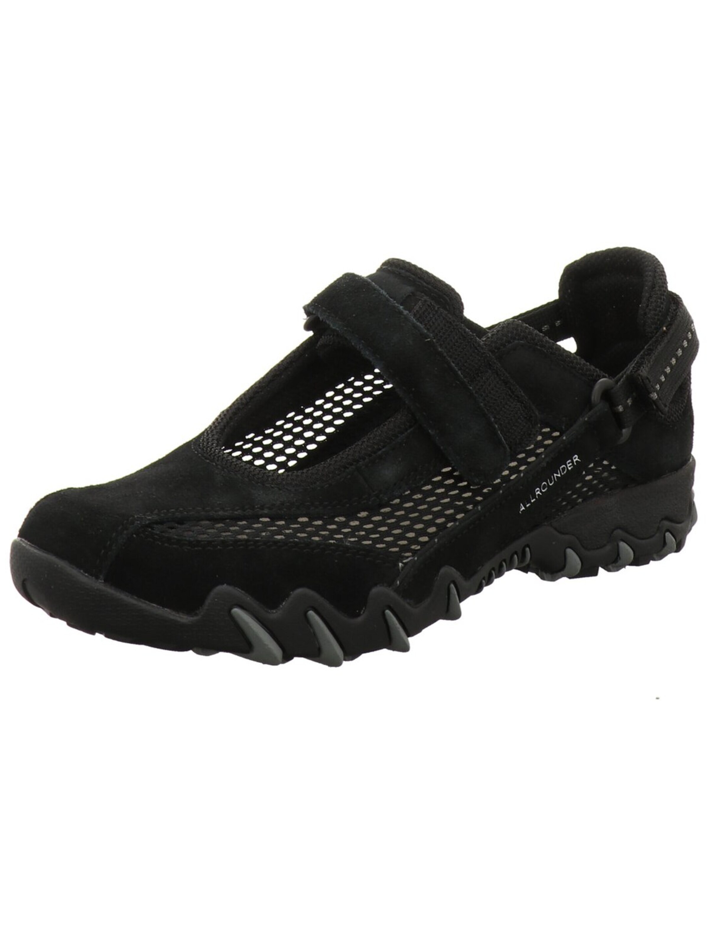 Allrounder - Zapatillas sin cordones 'Slipper Damen Niro Mesh schwarz Velourleder in schwarz' en negro: frente