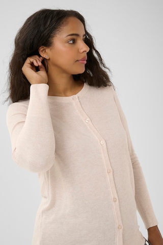 KAFFE CURVE Gebreid vest 'Amana' in Beige