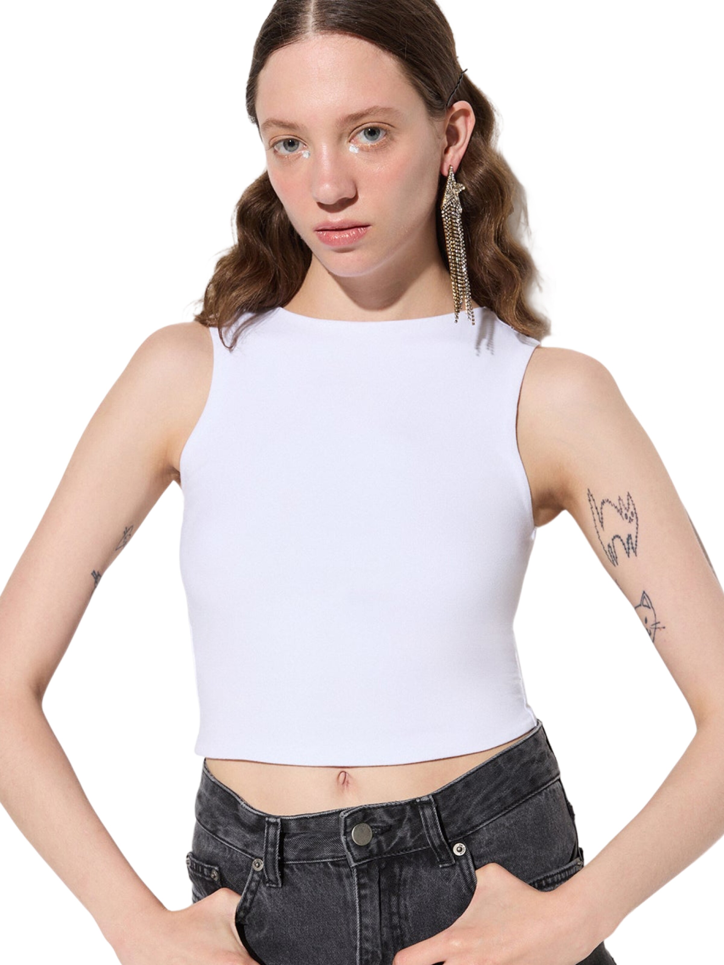 No Matter What Top in White: front