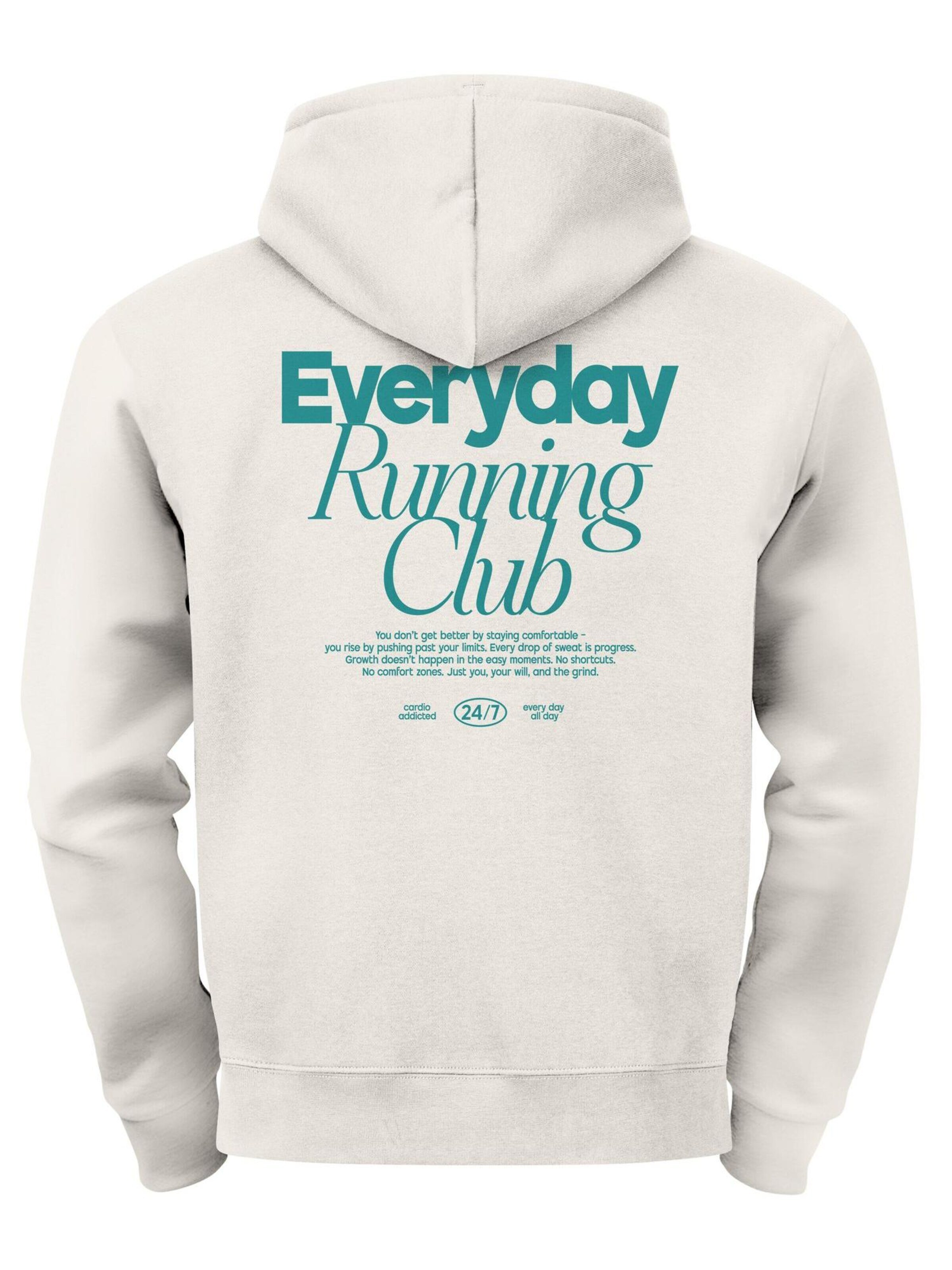 Neverless Sweatshirt 'Everyday Running Club' in Beige