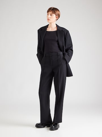 Regular Pantalon à plis & Other Stories en noir
