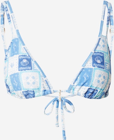 HOLLISTER Bikinitoppi värissä sininen / taivaansininen / vaaleansininen / valkoinen, Tuotenäkymä