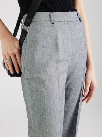 s.Oliver BLACK LABEL Wide leg Trousers with creases in Blue