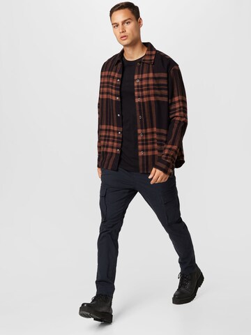 Only & Sons Regular fit Button Up Shirt 'Tabb' in Brown