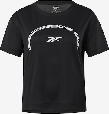 juoda Reebok Sport Sportiniai marškinėliai: priekis