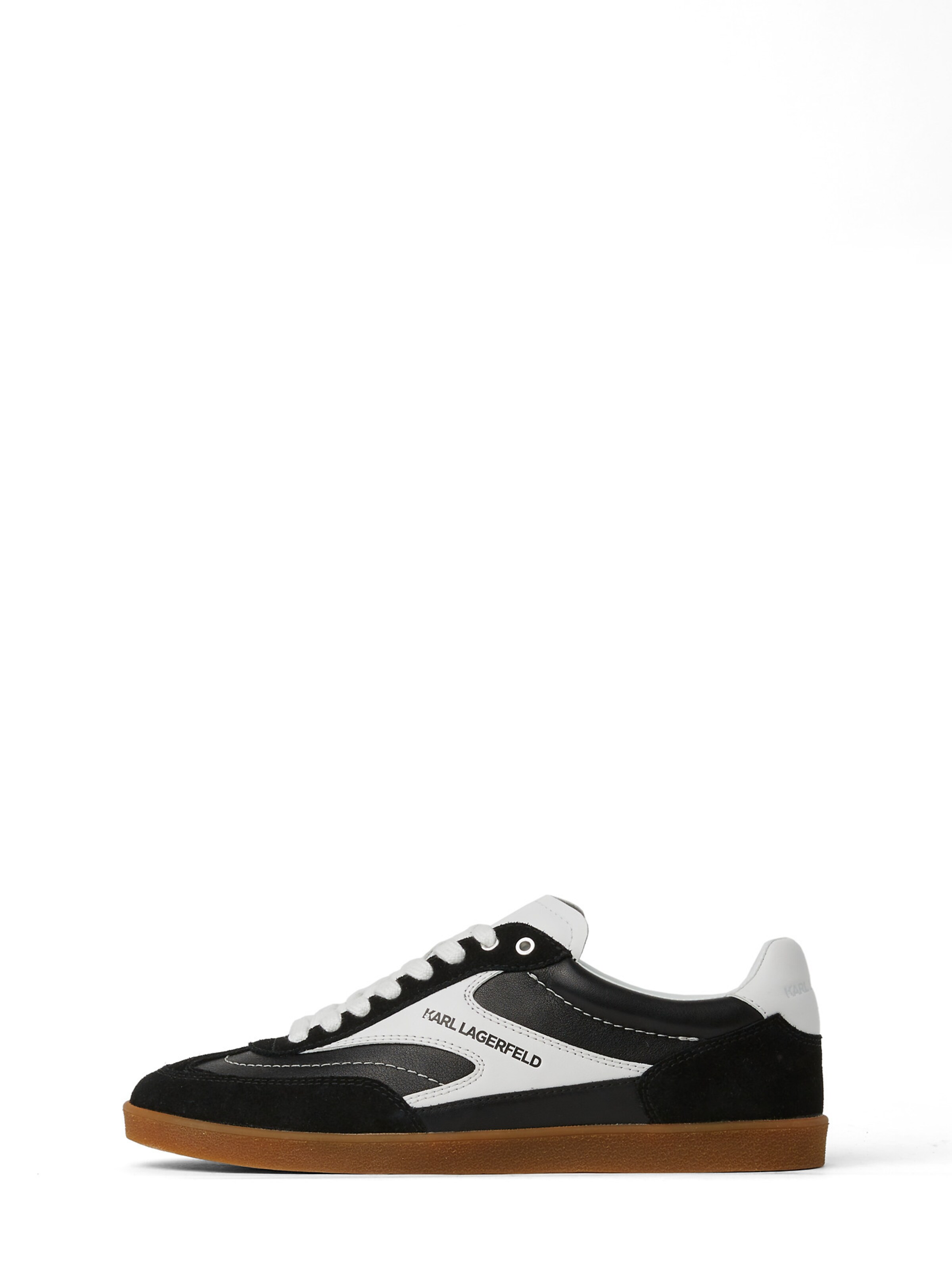 Sneaker bassa 'KANDIDATE NIEDRIGE SPITZEN-SNEAKERS' di Karl Lagerfeld in nero: frontale