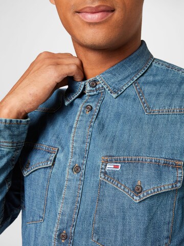 Tommy Jeans Regular fit Overhemd in Blauw