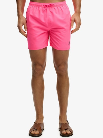 Superdry & Co Rövid fürdőnadrágok 'ESSENTIAL 16' - rózsaszín: elől