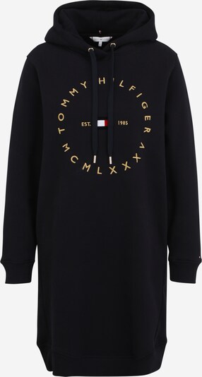 TOMMY HILFIGER Stickad klänning i mörkblå / guld, Produktvy