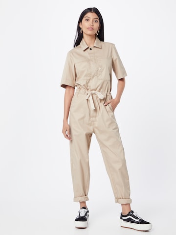 G-Star RAW Jumpsuit 'Army' in Beige: voorkant