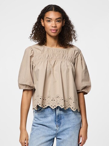 PIECES Blouse 'PCSalmina' in Beige: front