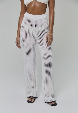 Wide Leg Pantalon South Beach en blanc : devant