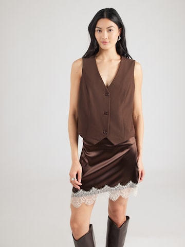 PIECES Suit vest 'PCBosella' in Brown: front