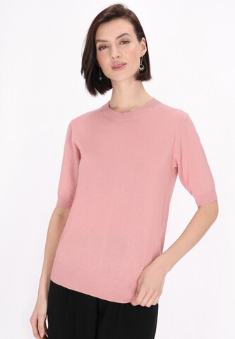 Pull-over 'Classic Look' usha BLACK LABEL en rose : devant