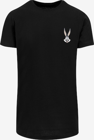 F4NT4STIC Shirt 'Looney Tunes Bugs Bunny' in Zwart: voorkant